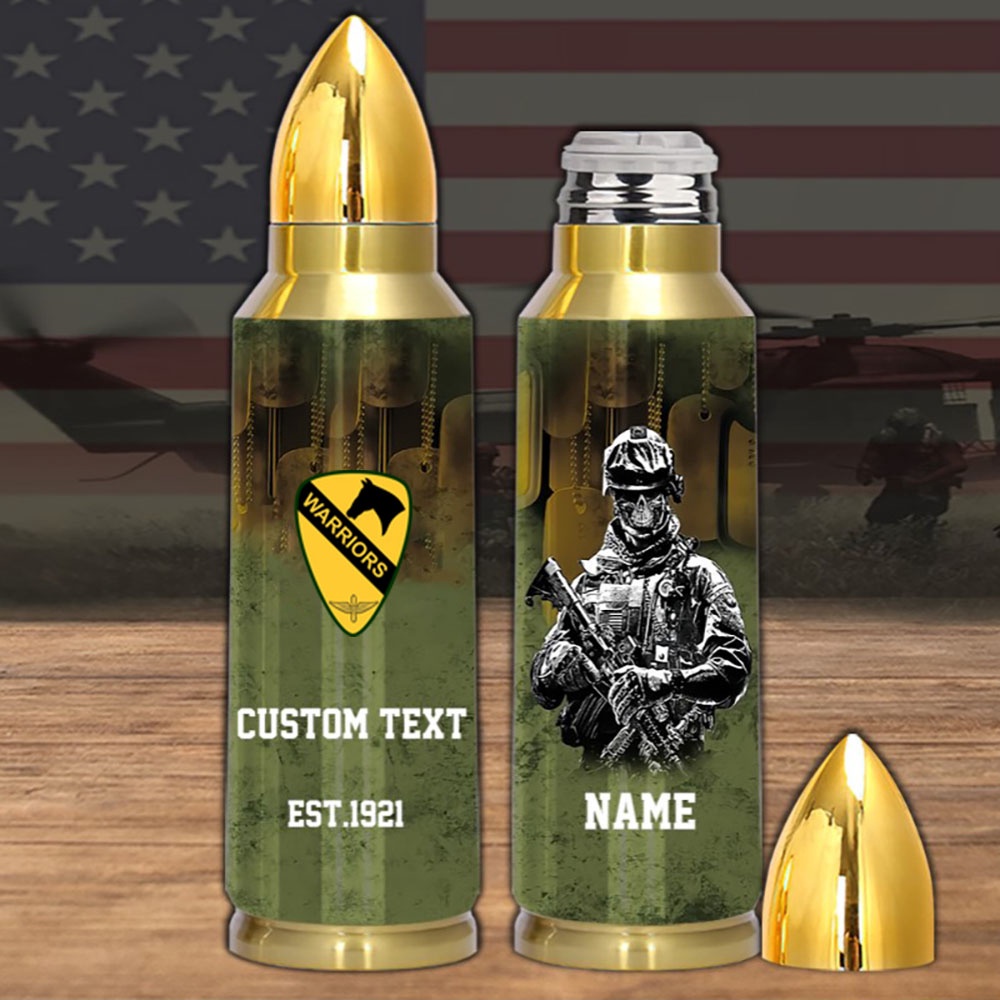 Veteran Army Bullet Tumbler Cavalry Division 1st Air Cavalry Brigade, Army Tumbler, Bullet Tumbler, Military Tumbler