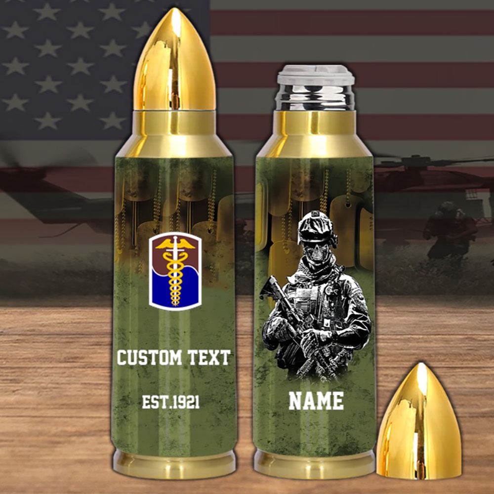 Veteran Army Medical Command 65th Medical Brigade Bullet Tumbler, Army Tumbler, Bullet Tumbler, Military Tumbler, Tumbler Gift