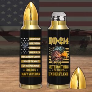 Veteran Bullet Tumbler Proud US Veteran, Navy&hellip;