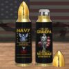 Veteran Custom Bullet Tumbler Once A Veteran Always A Veteran, Navy Tumbler, Bullet Tumbler, Military Tumbler