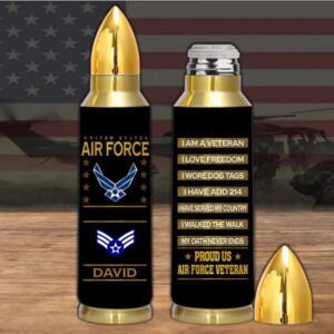 Veteran Custom Bullet Tumbler Proud Us Veteran,&hellip;