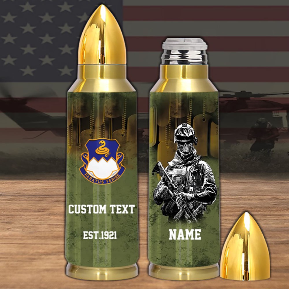 Veteran First US Army 1st Battalion 411th Regiment Bullet Tumbler, Army Tumbler, Bullet Tumbler, Military Tumbler, Personalized Gift