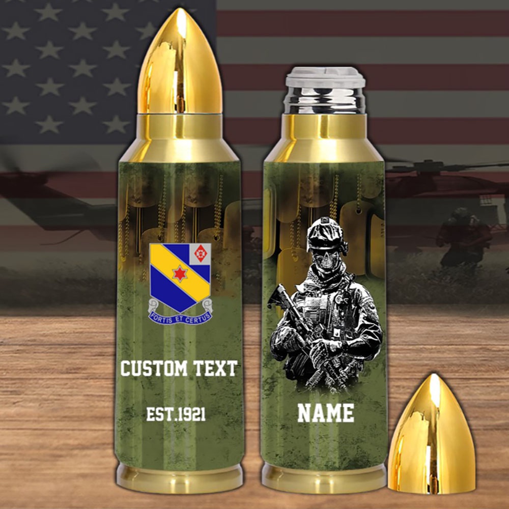 Veteran First US Army 1st Battalion 53nd lnfantry Bullet Tumbler, Army Tumbler, Bullet Tumbler, Military Tumbler, Personalized Gift