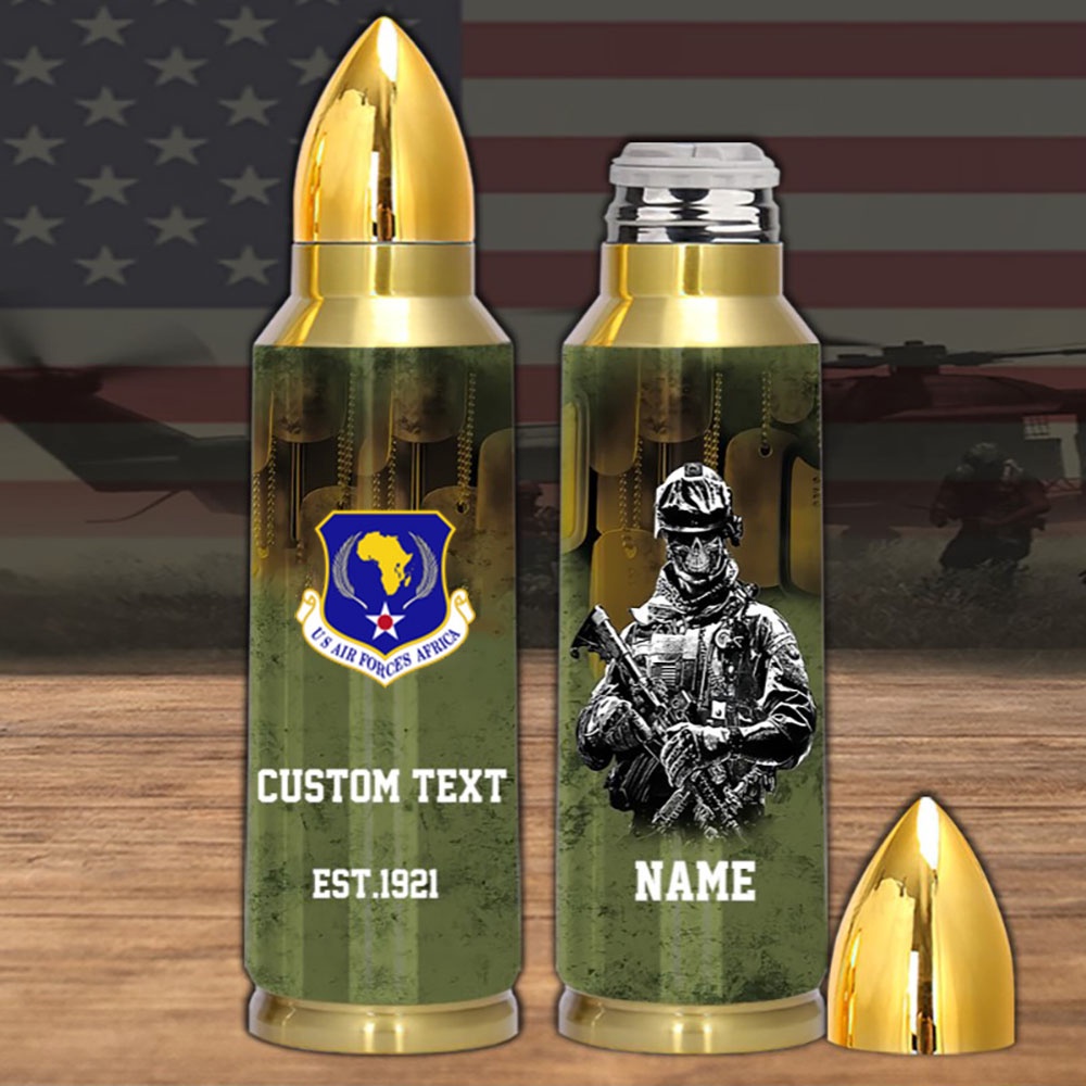 Veteran US Air Force Air Force Africa Bullet Tumbler, Us Air Force Tumbler, Bullet Tumbler, Military Tumbler