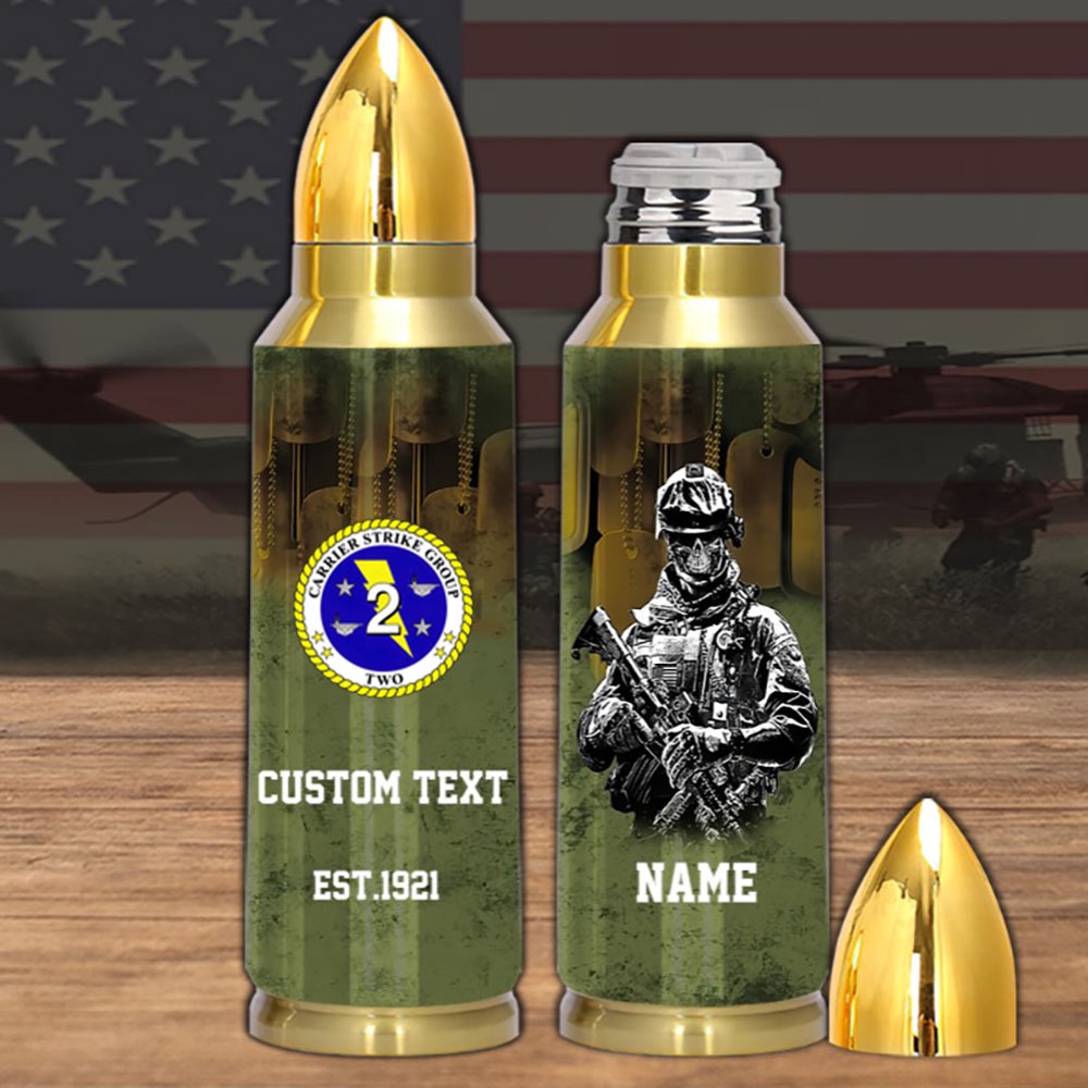 Veteran Us Navy Carrier Strike Group 2 Bullet Tumbler, Navy Tumbler, Bullet Tumbler, Military Tumbler