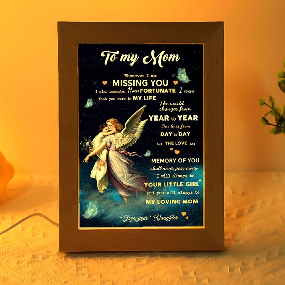 Whenever I Am Missing You Frame Lamp, Picture Frame Light, Frame Lamp, Mother’s Day Gifts