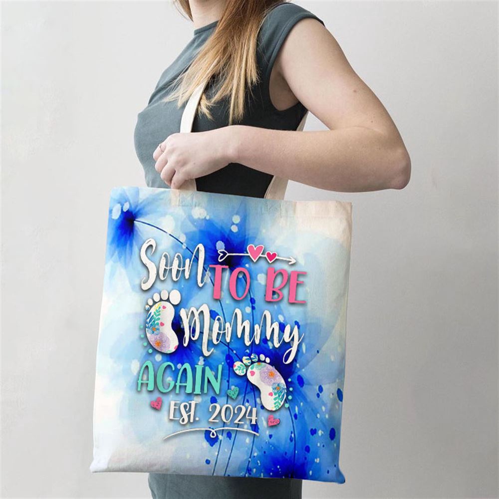 Womens Soon To Be Mommy Again 2024 Mothers Day Tote Bag, Mom Tote Bag, Tote Bags For Moms, Gift Tote Bags