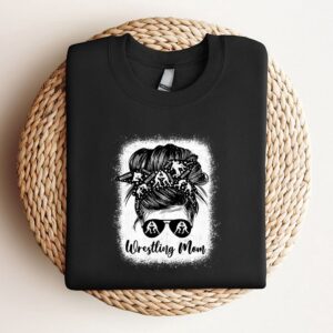 Wrestling Mom Shirt Messy Bun Wrestle Wrestler&hellip;