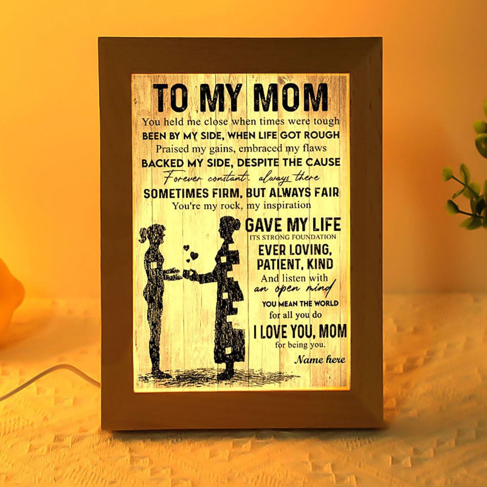 You Held Me From Daughter Frame Lamp, Picture Frame Light, Frame Lamp, Mother’s Day Gifts
