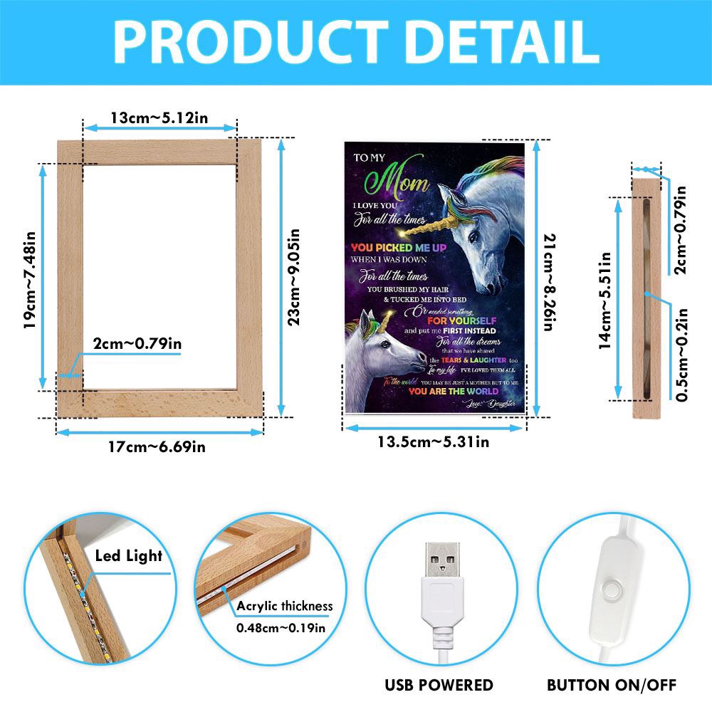 You Picked Me Up When I Was Down Frame Lamp, Picture Frame Light, Frame Lamp, Mother’s Day Gifts