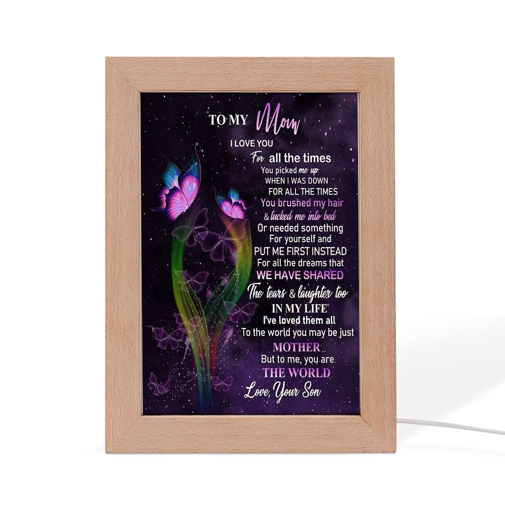 You’Re The World Frame Lamp, Picture Frame Light, Frame Lamp, Mother’s Day Gifts