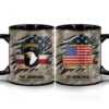 US Veteran Military Proudly Served, Military Mug American Flag, Veteran Coffee Mugs, Military Mug
