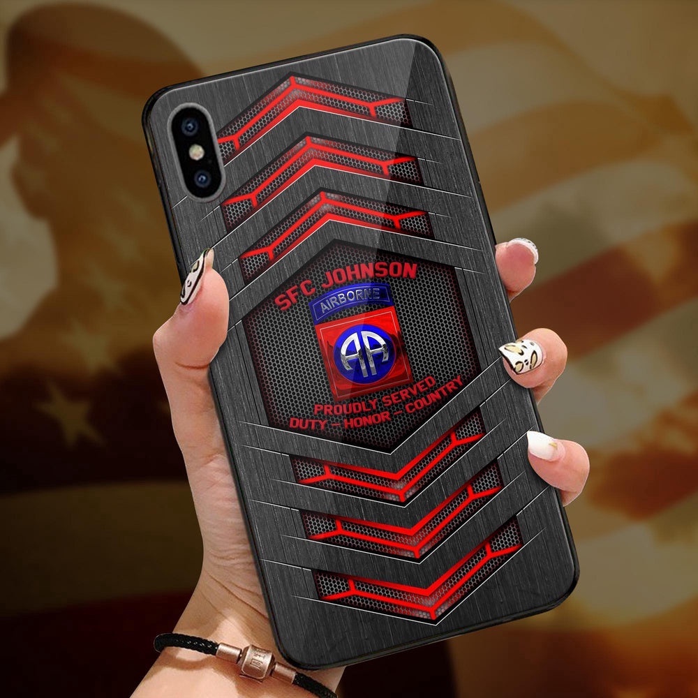 82nd Airborne US Military Us Veteran Custom Phone Case All Over Printed, Veteran Phone Case, Military Phone Cases