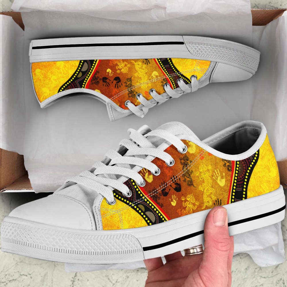 Aboriginal shoes Rock Golden Style Low Top Shoes, Low Top Designer Shoes, Low Top Sneakers