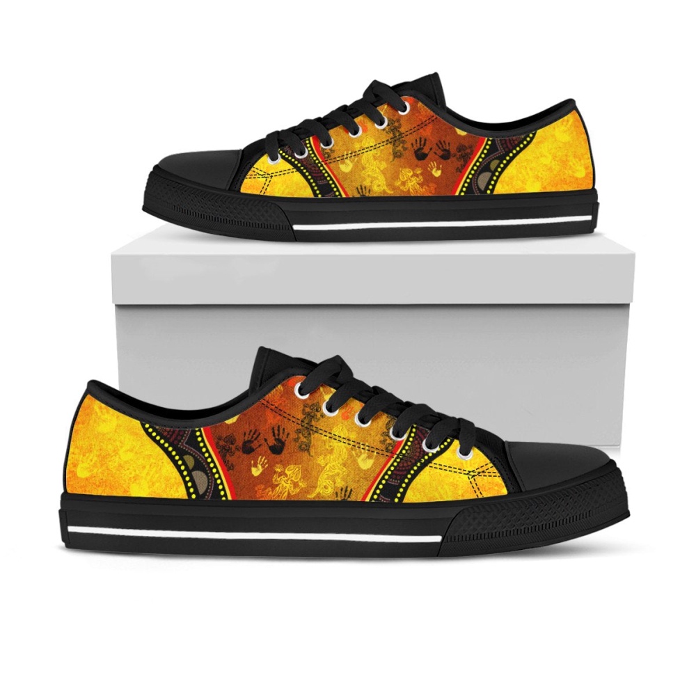 Aboriginal shoes Rock Golden Style Low Top Shoes, Low Top Designer Shoes, Low Top Sneakers