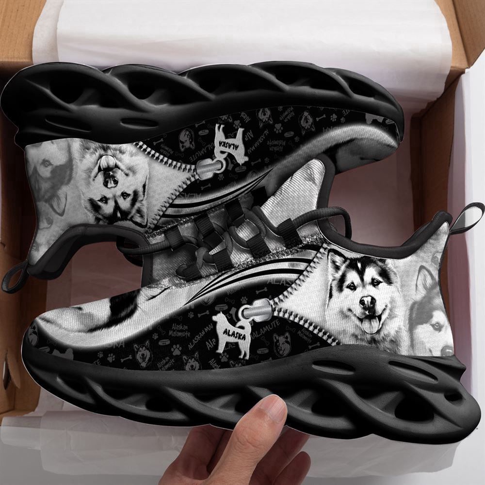 Alaskan Malamute Sketch Max Soul Shoes, Max Soul Sneakers, Max Soul Shoes