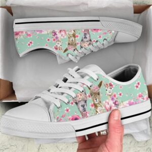 Alpaca Flower Watercolor Low Top Shoes, Low&hellip;