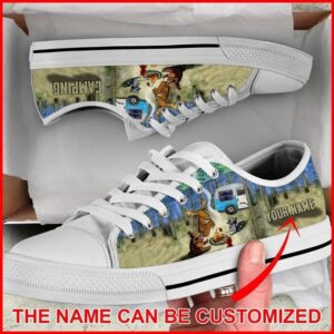 Animal Camping Personalized Canvas Low Top Shoes,&hellip;
