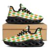 Argyle St Patrick’s Day Print Pattern White Running Shoes, Max Soul Sneakers, Max Soul Shoes
