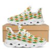 Argyle St Patrick’s Day Print Pattern Black Running Shoes, Max Soul Sneakers, Max Soul Shoes