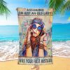 Assuming I’m Just An Old Lady Beach Towel, Boho Hippie Room Decor, Christian Beach Towel, Summer Towels