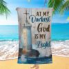 At My Darkest God Is My Light Beach Towel, Jesus And Horse Family Beach Towel, Christian Beach Towel, Summer Towels At My Darkest God Is My Light Beach Towel, Jesus And Horse Family Beach Towel, Christian Beach Towel, Summer Towels