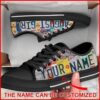 August Girl License Plates Custom Name Low Top Shoes, Low Top Designer Shoes, Low Top Sneakers
