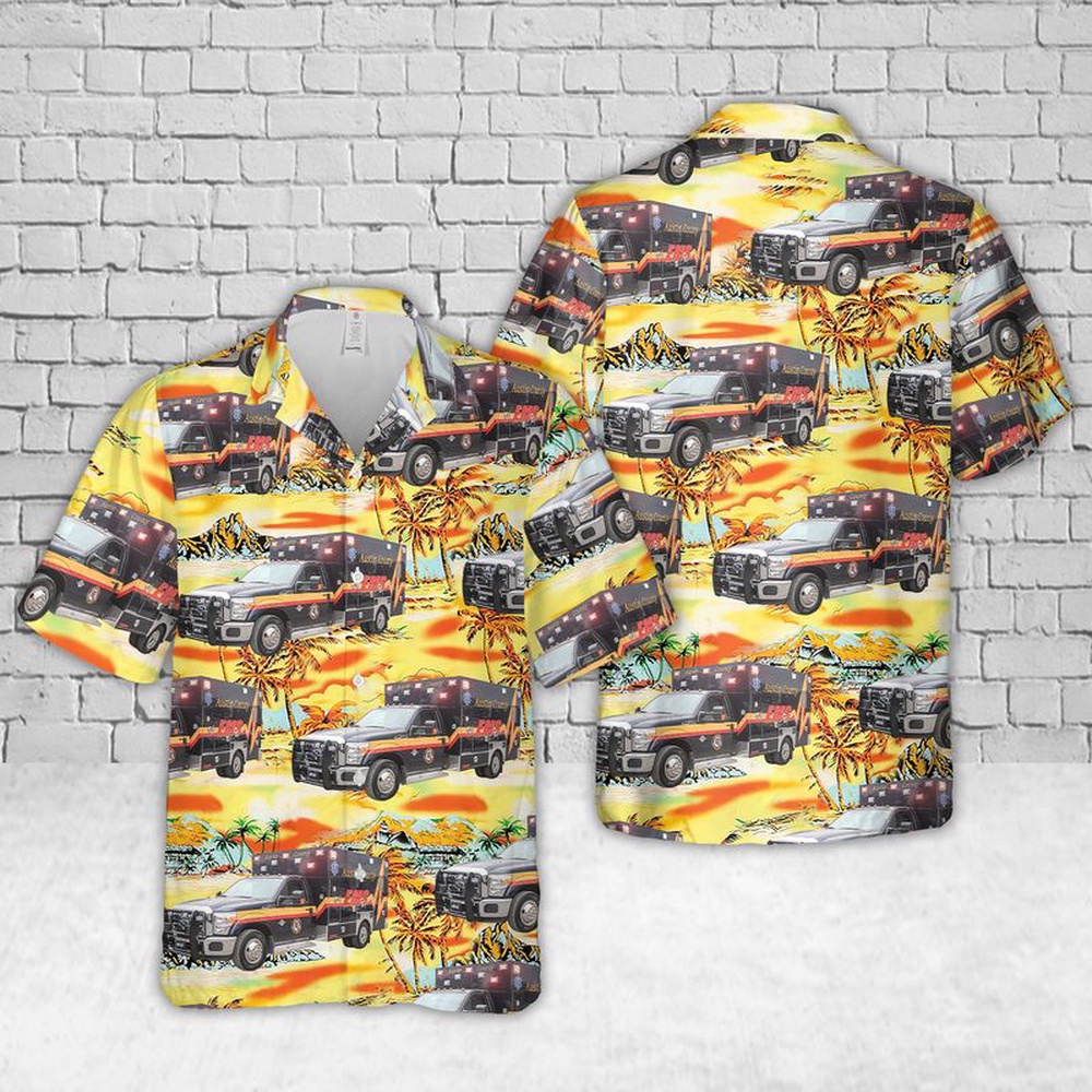 Austin County EMS Texas Hawaiian Shirt, Texas Hawaii Shirt, Texas Shirt