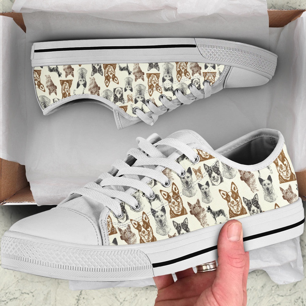 Australian Cattle Dog Low Top Shoes, Low Top Sneaker, Sneaker For Dog Walking, Low Top Sneakers, Low Top Designer Shoes