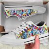 Autism Awareness Low Top Shoes, Low Top Designer Shoes, Low Top Sneakers