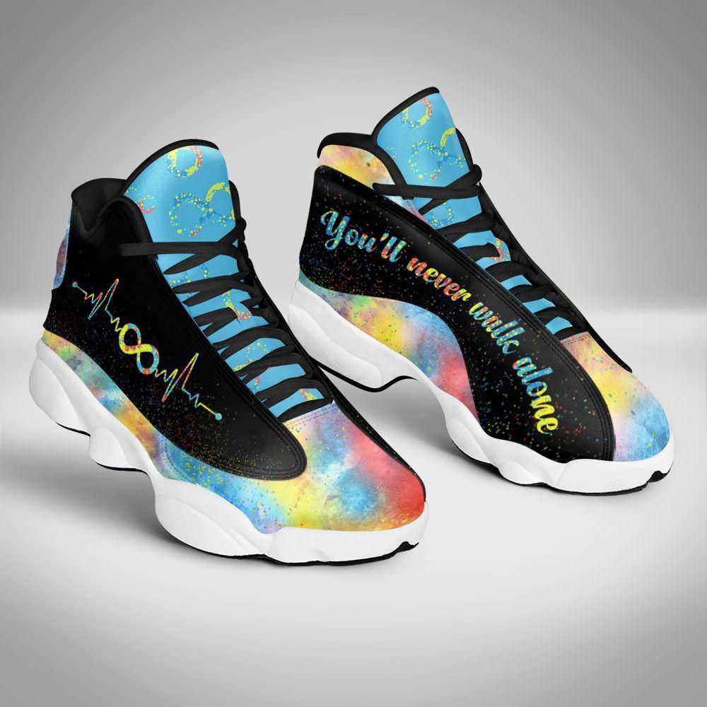 Autism Infinity You Will Never Walk Alone Basketball Shoes, Autism Awareness Basketball Shoes, Basketball Shoes 2024 Autism Infinity You Will Never Walk Alone Basketball Shoes, Autism Awareness Basketball Shoes, Basketball Shoes 2024