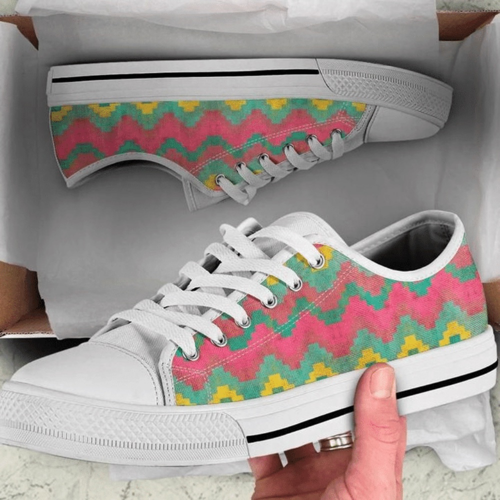 Aztec Vintage Pattern 01 Low Top Shoes Sneaker, Low Top Designer Shoes, Low Top Sneakers