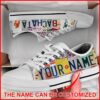 August Girl License Plates Personalized Canvas Low Top Shoes, Low Top Designer Shoes, Low Top Sneakers