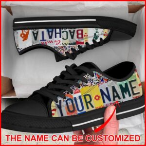 Bachata License Plate Low Top Custom Shoes,&hellip;