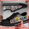 Bachata License Plate Low Top Custom Shoes, Low Top Designer Shoes, Low Top Sneakers