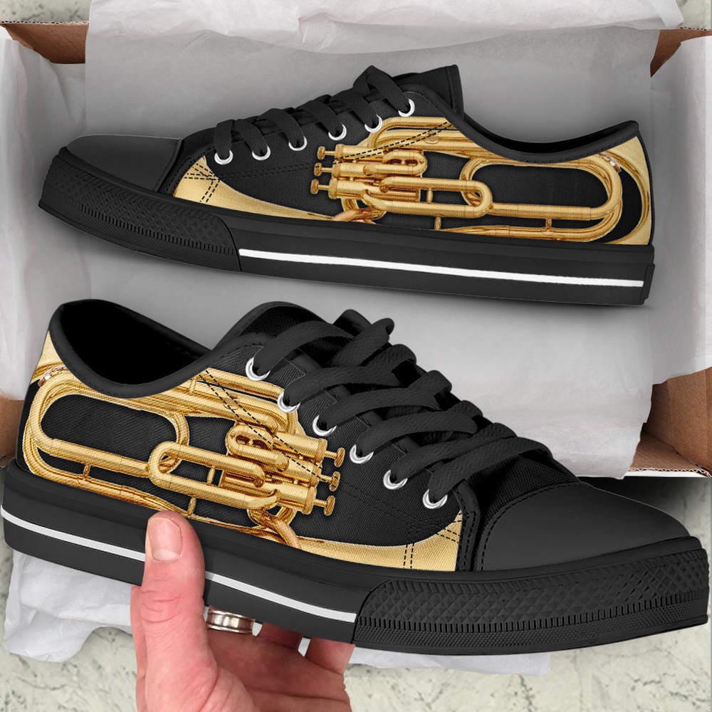 Baritone Horn Shortcut Low Top Music Fashion Shoes Malalan, Low Top Designer Shoes, Low Top Sneakers