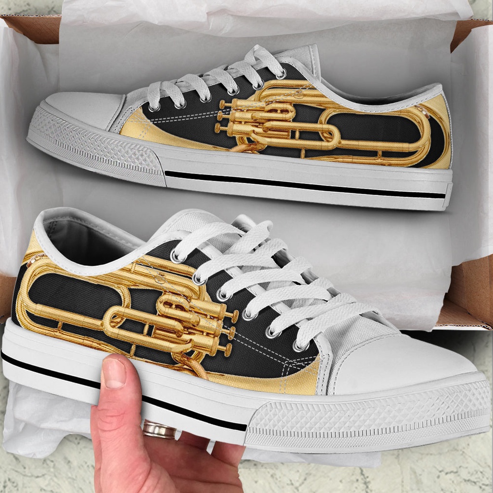 Baritone Horn Shortcut Low Top Music Fashion Shoes Malalan, Low Top Designer Shoes, Low Top Sneakers