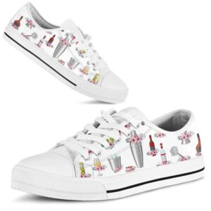 Bartender Flower Watercolor Low Top Shoes, Low&hellip;