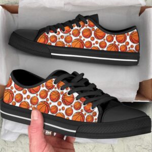 Basketball Ball Pattern Low Top Shoes Canvas&hellip;