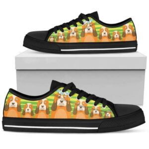 Basset Hound Low Top Shoes Sneaker, Designer&hellip;
