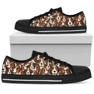 Basset Hound Women’s Sneakers Low Top Shoes&hellip;