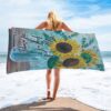 Bathroom Cotton Flower Today I Choose Joy Beach Towel, Christian Beach Towel, Summer Towels