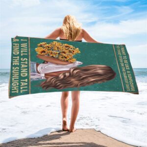 Be Like A Sunflower Beach Towel, Boho&hellip;
