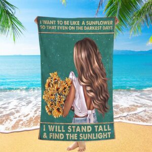 Be Like A Sunflower Beach Towel, Boho&hellip;