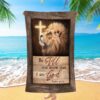 Be Still And Know That I Am God Lion Of Judah Beach Towel, Christian Beach Towel, Summer Towels