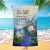 Be Still And Know That I Am God Lion Wooden Sign Beach Towel, Christian Beach Towel, Summer Towels