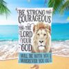 Be Strong And Courageous Beach Towel, Christian Beach Towel, Summer Towels