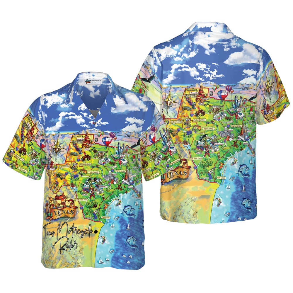 Beach Travel Custom Texas Hawaiian Shirt, Texas Hawaii Shirt, Texas Shirt