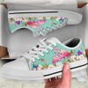 Beautiful Couple Fox Love Flower Watercolor Low Top Shoes, Low Tops, Low Top Sneakers