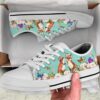 Beautiful Couple Flamingo Love Flower Watercolor Low Top Shoes, Low Tops, Low Top Sneakers